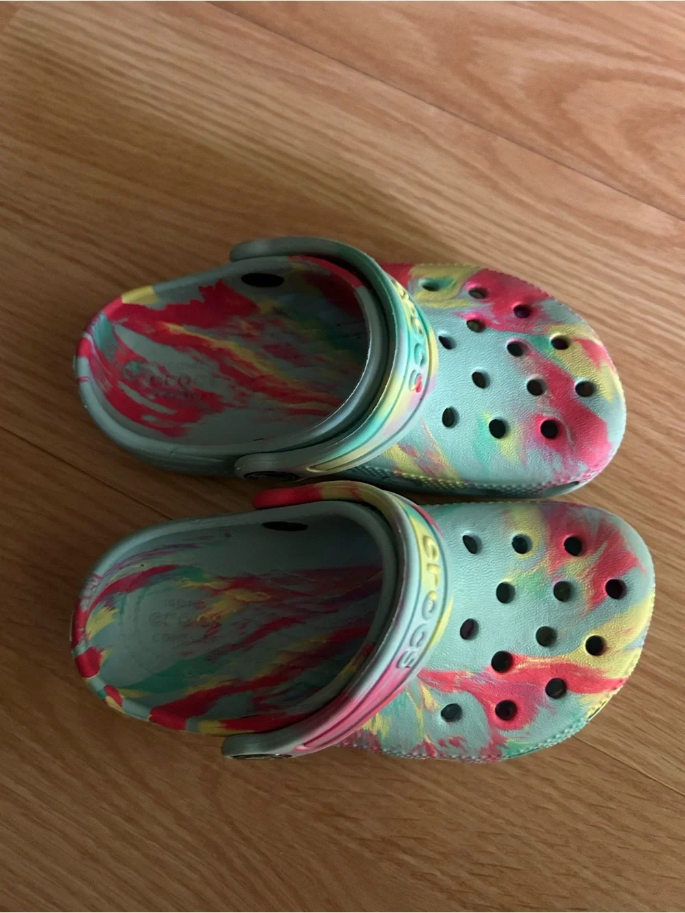 Crocs Classic Marbled Clogs Aquamarine Kids C9